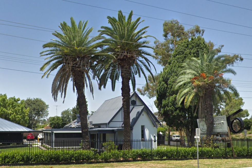 Cranebrook - St Thomas' Anglican Church (former) and Palm trees